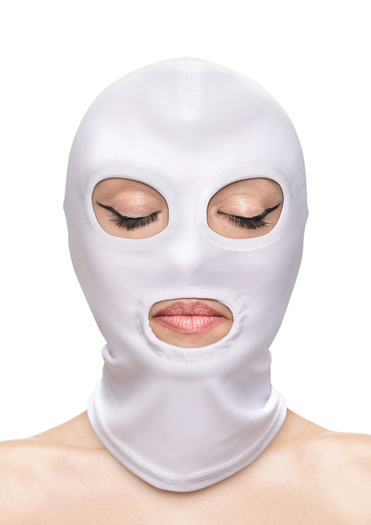 NS Novelties Fetish & Fashion Eyes & Mouth Hood - Wit