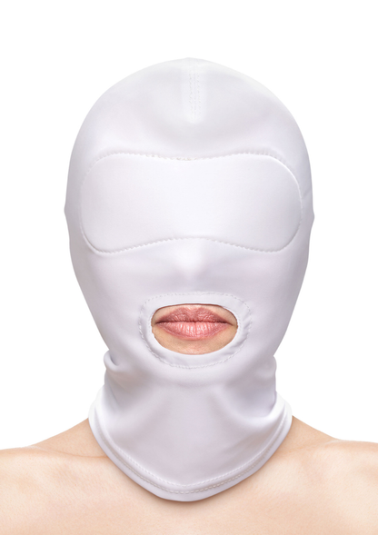 NS Novelties Fetish & Fashion Mouth Hood WHITE - 2