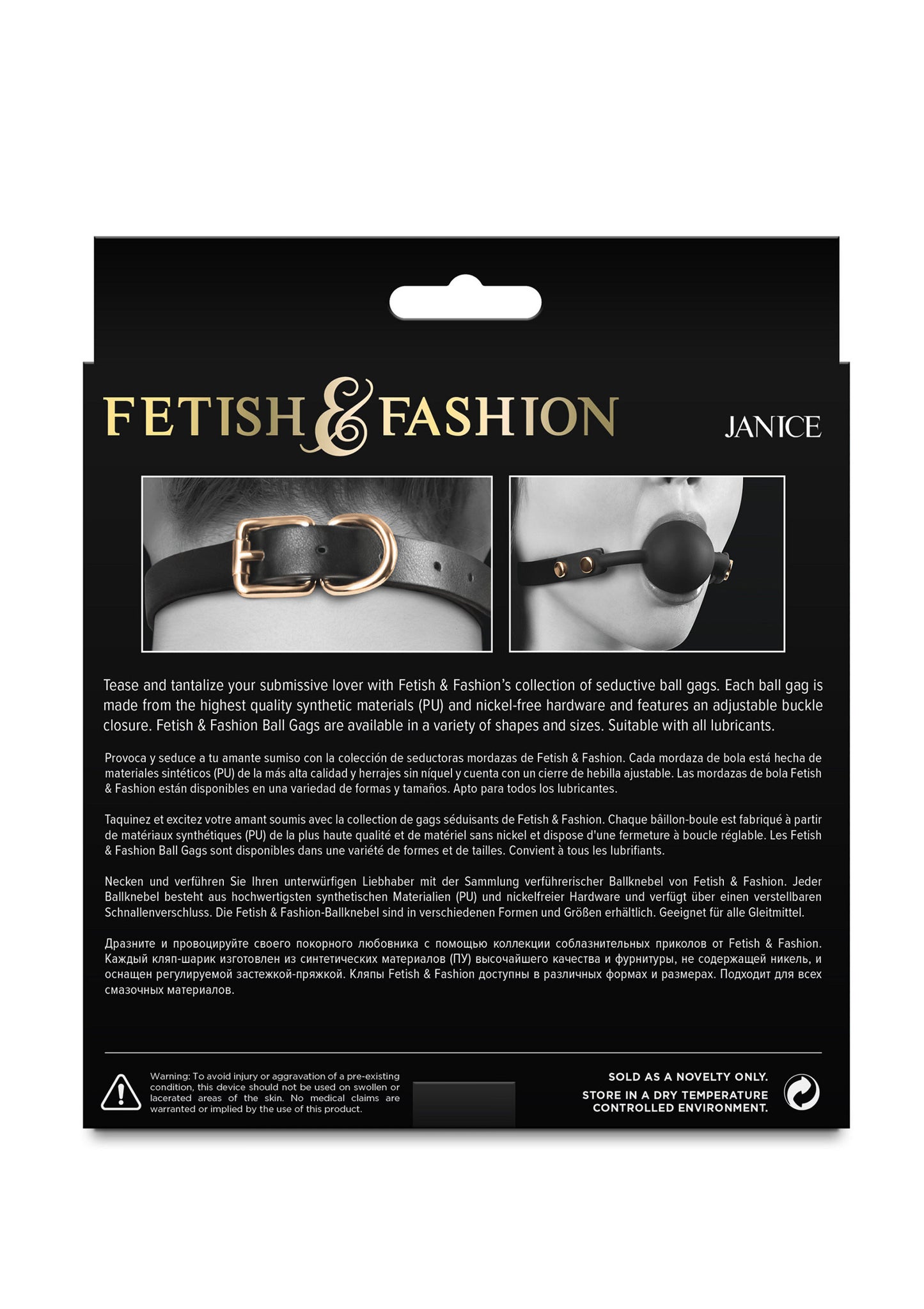 NS Novelties Fetish & Fashion Janice Gag BLACK - 1