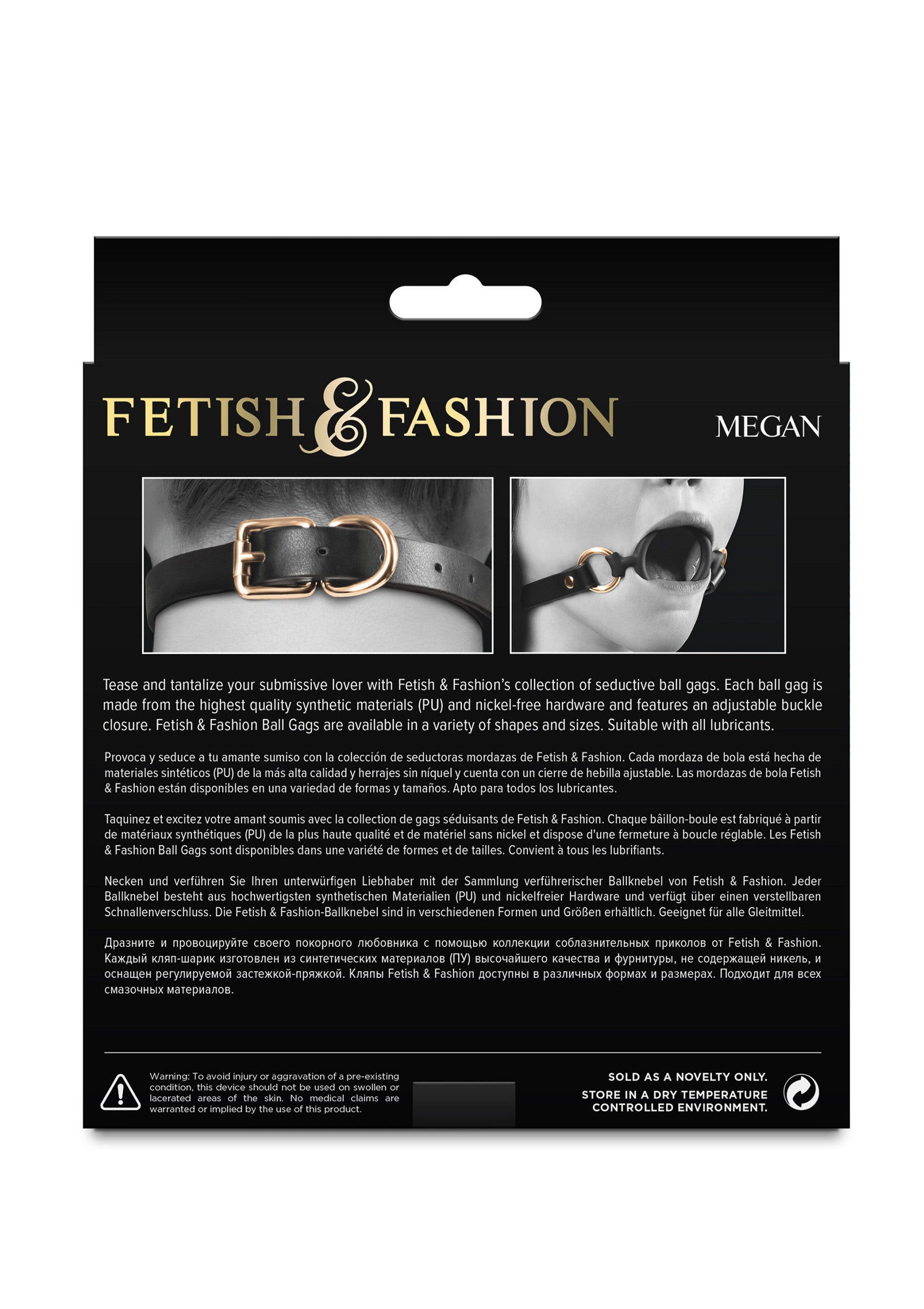 NS Novelties Fetish & Fashion Megan Gag BLACK - 0