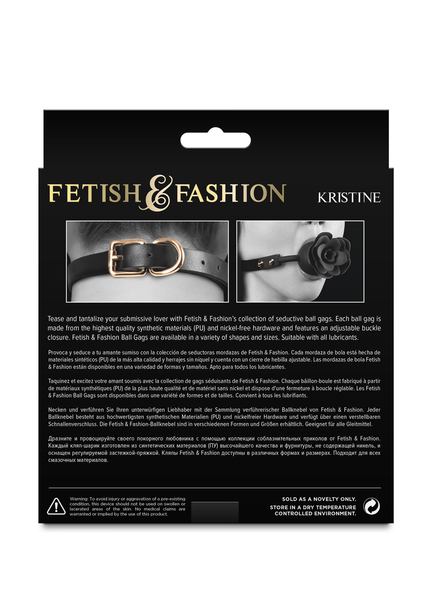 NS Novelties Fetish & Fashion Kristine Gag BLACK - 2