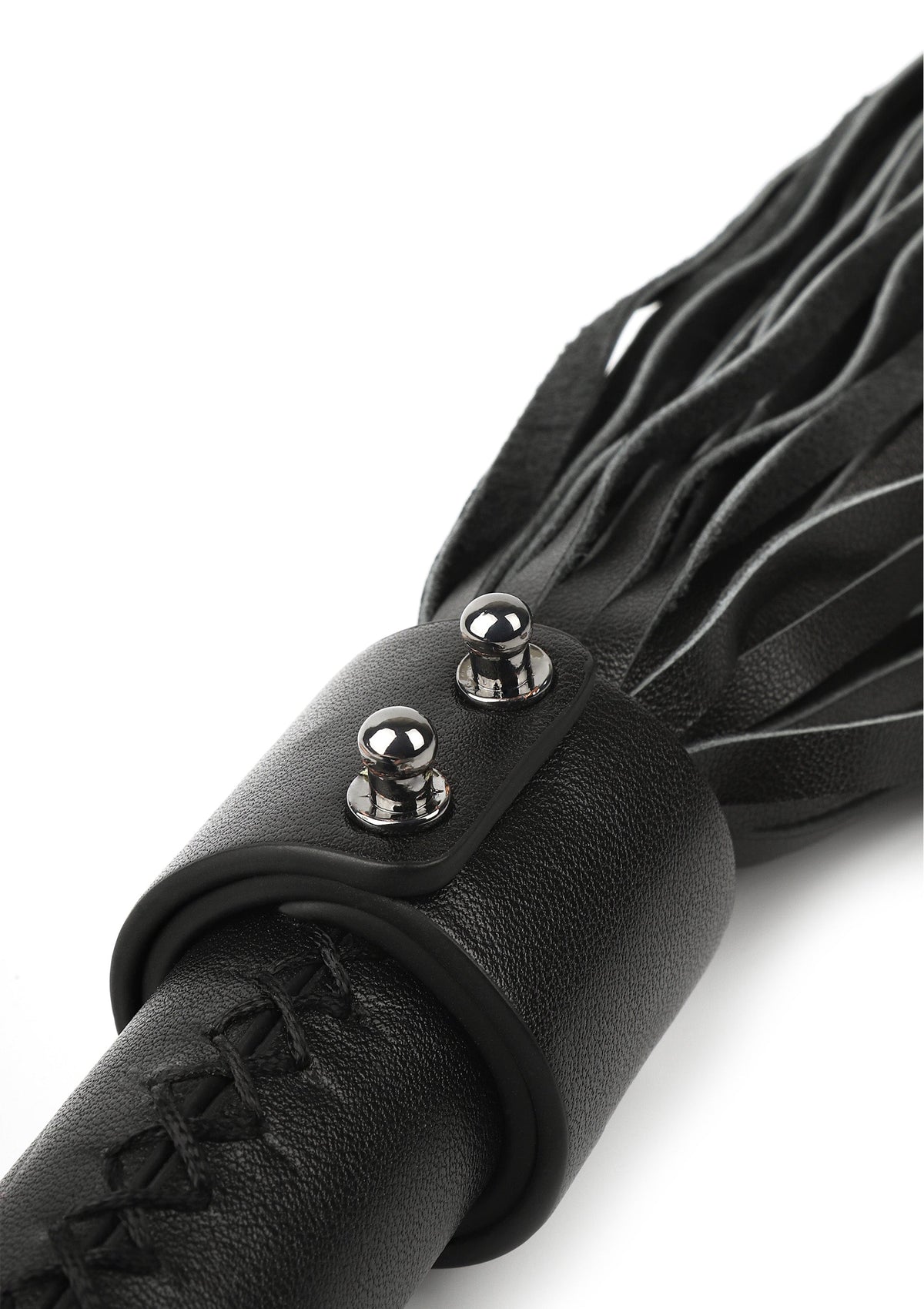 Genuine Leather Whip 55cm BLACK - 4
