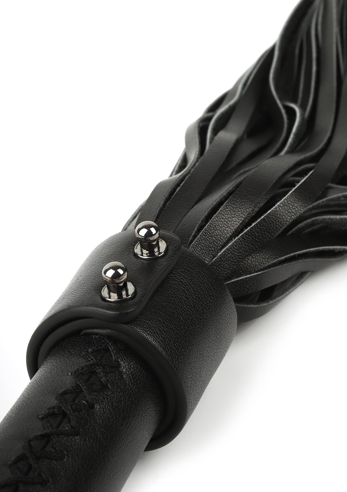 Genuine Leather Whip 75cm BLACK - 4