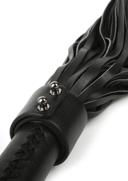 Genuine Leather Whip 75cm BLACK - 4