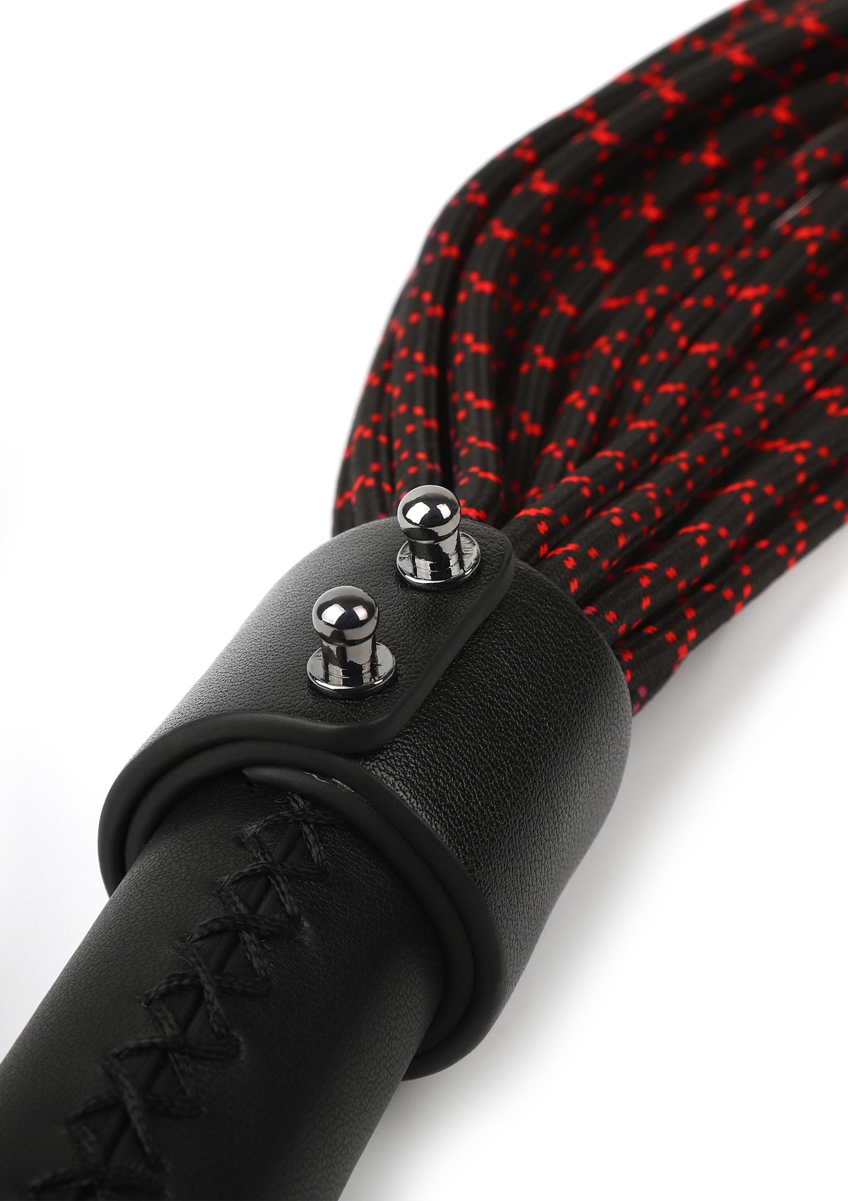 Genuine Leather Knot Flogger BLACK - 4