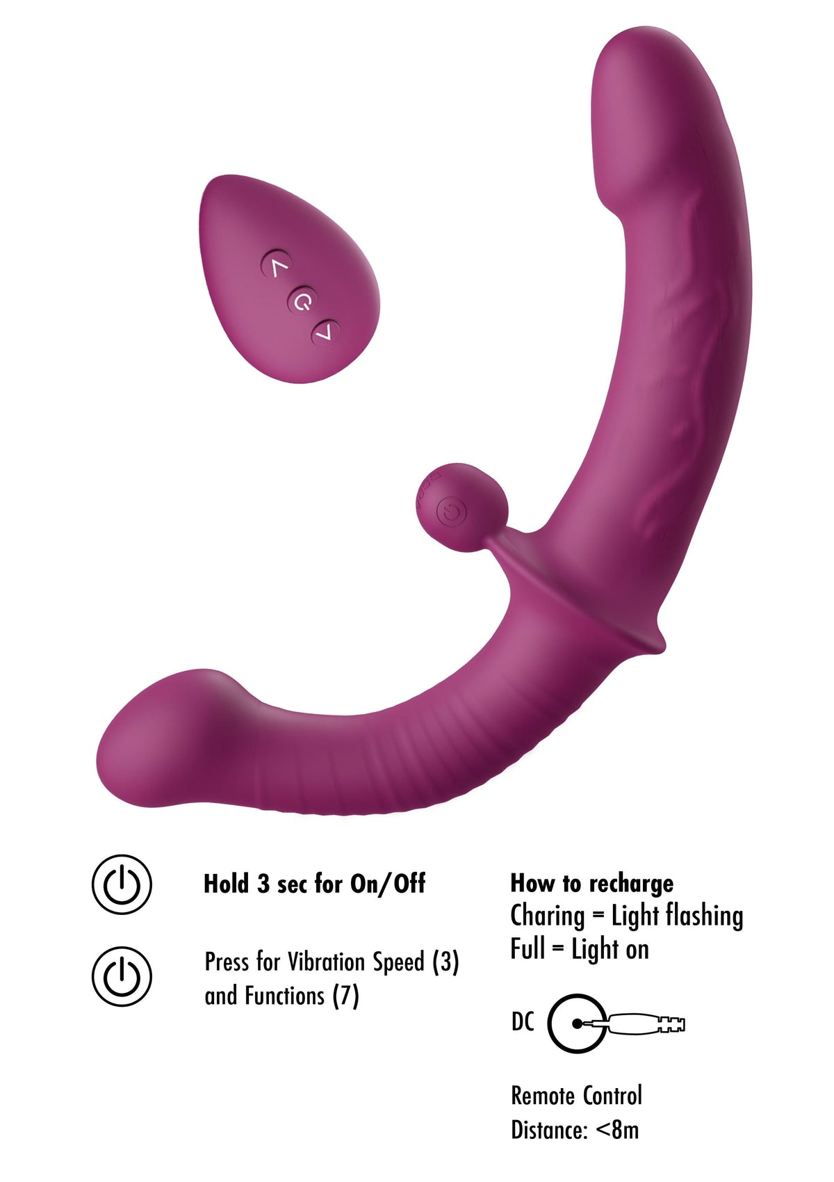 Dual-Sided G-Spot Vibrator PURPLE - 7