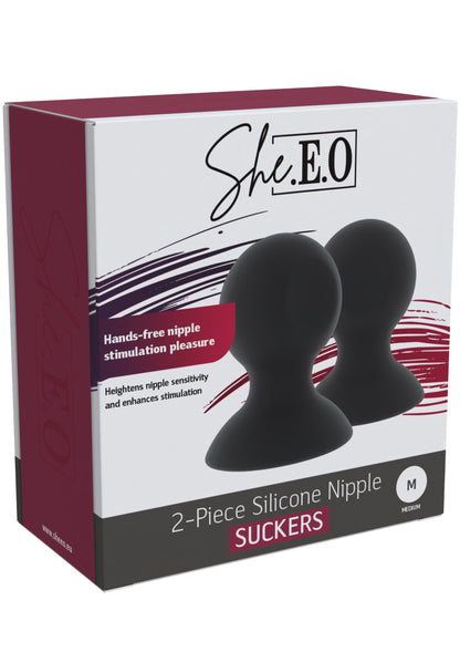 Silicone Nipple Suckers M BLACK - 0