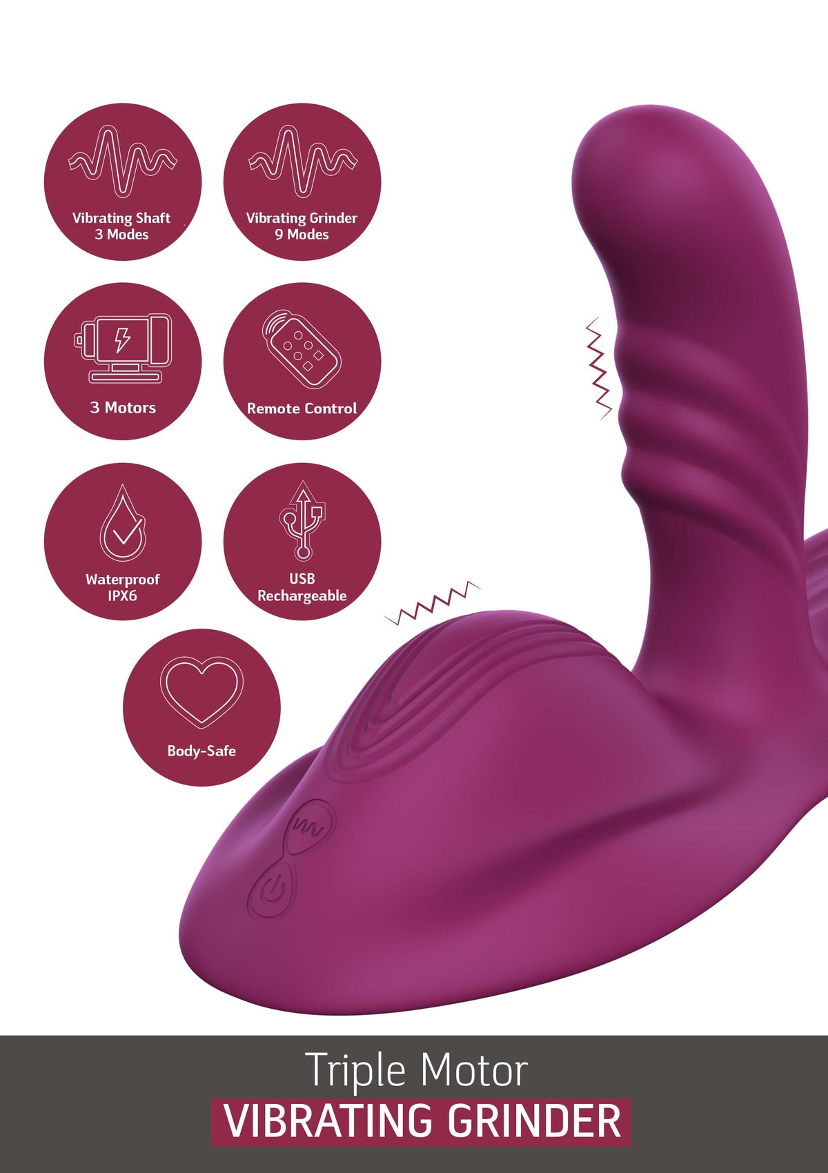 Triple Motor Vibrating Grinder PURPLE - 6