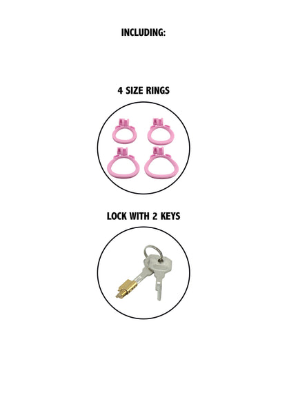 Penis Prison Cock Cage Short PINK - 1