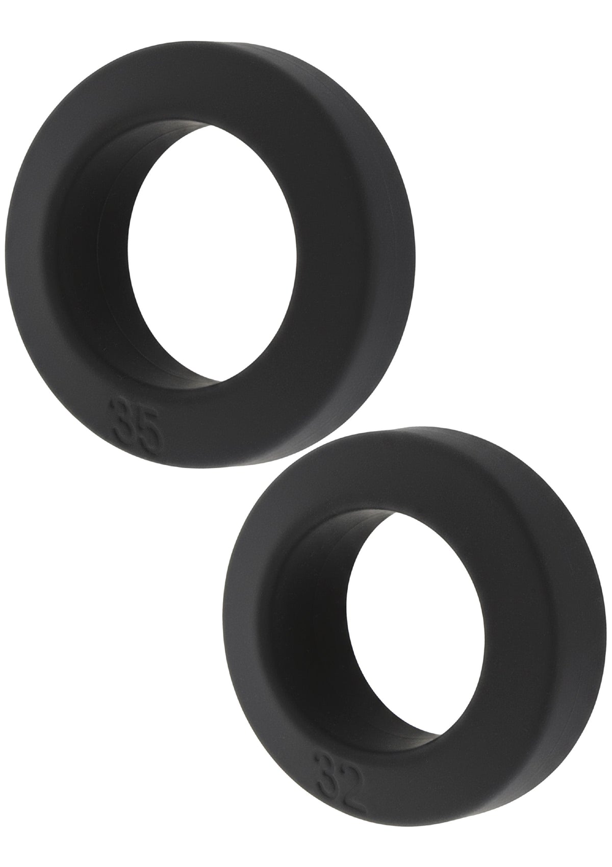 Double Stackers C-Rings 2 Pcs Set L BLACK L - 0