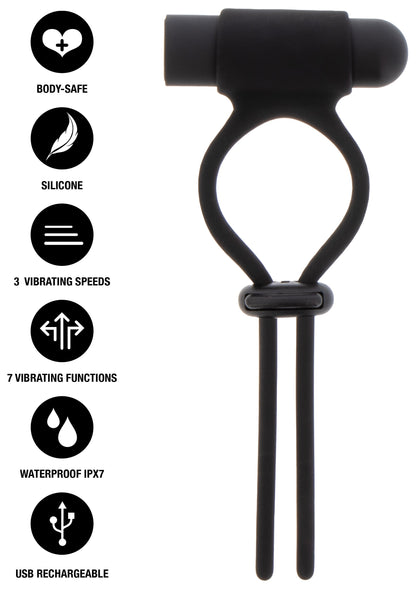Vibrating & Adjustable C-Ring BLACK - 6