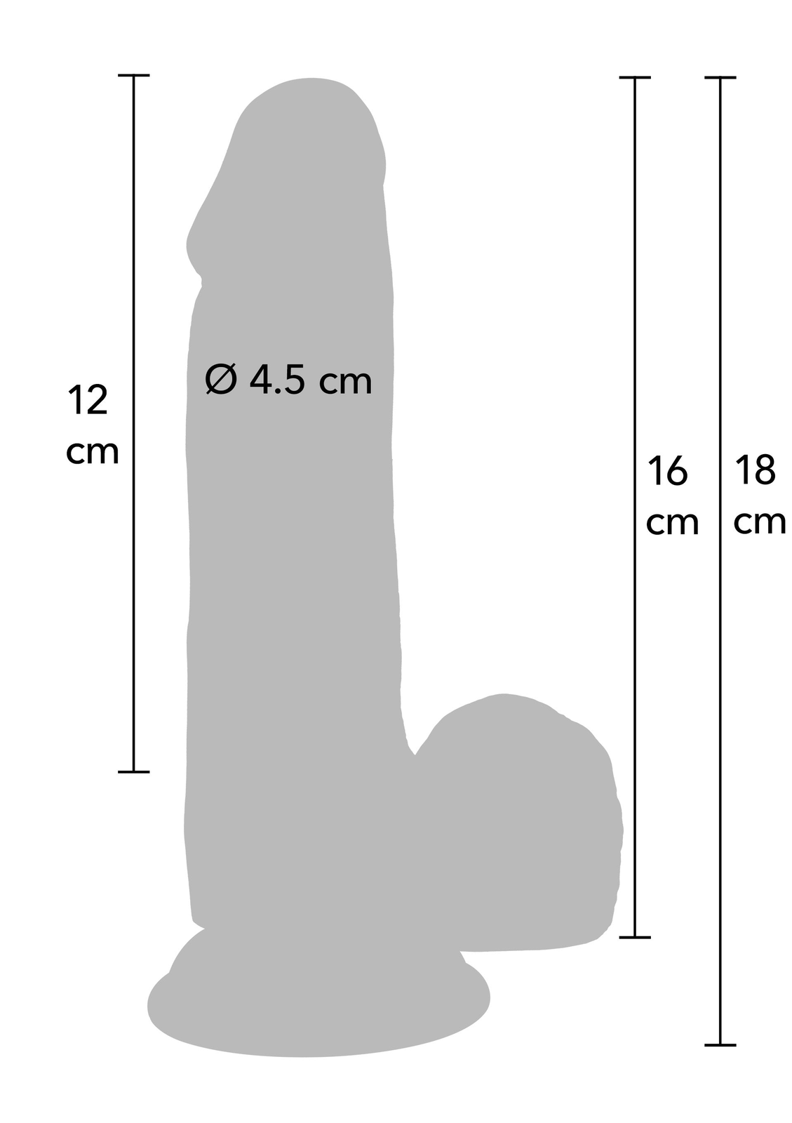 Realistic Dildo PVC 16 cm SKIN - 1