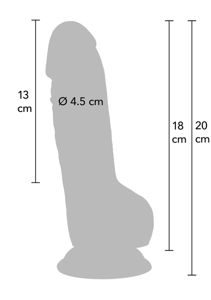Realistic Dildo PVC 18 cm SKIN - 2