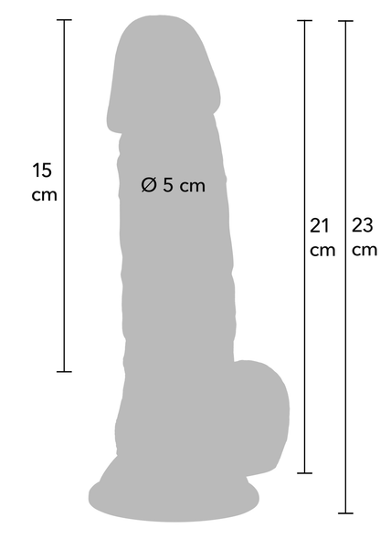 Realistic Dildo PVC 21 cm SKIN - 0