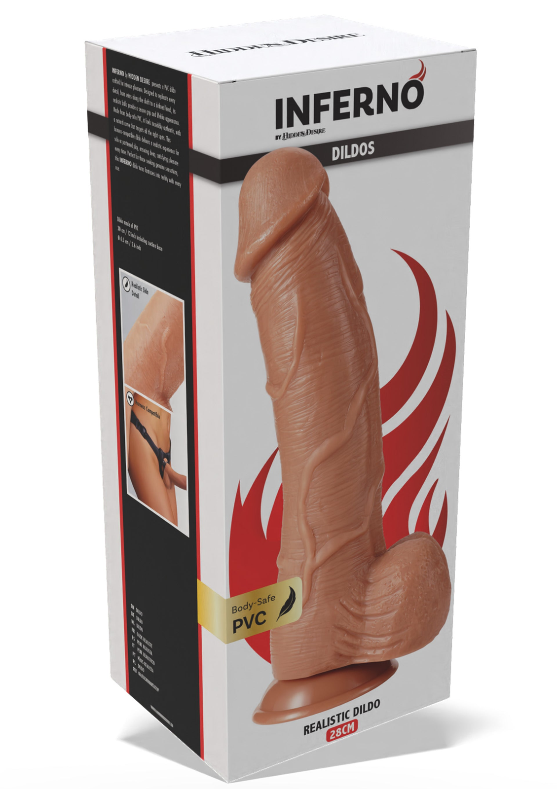 Realistic Dildo PVC 28 cm SKIN - 6