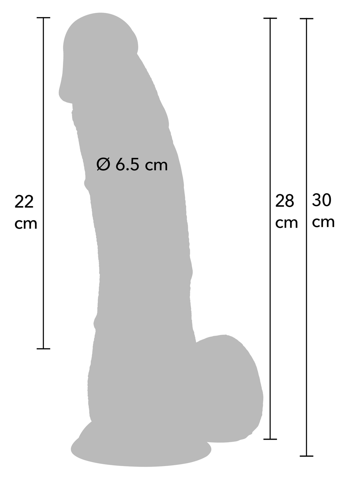 Realistic Dildo PVC 28 cm SKIN - 2