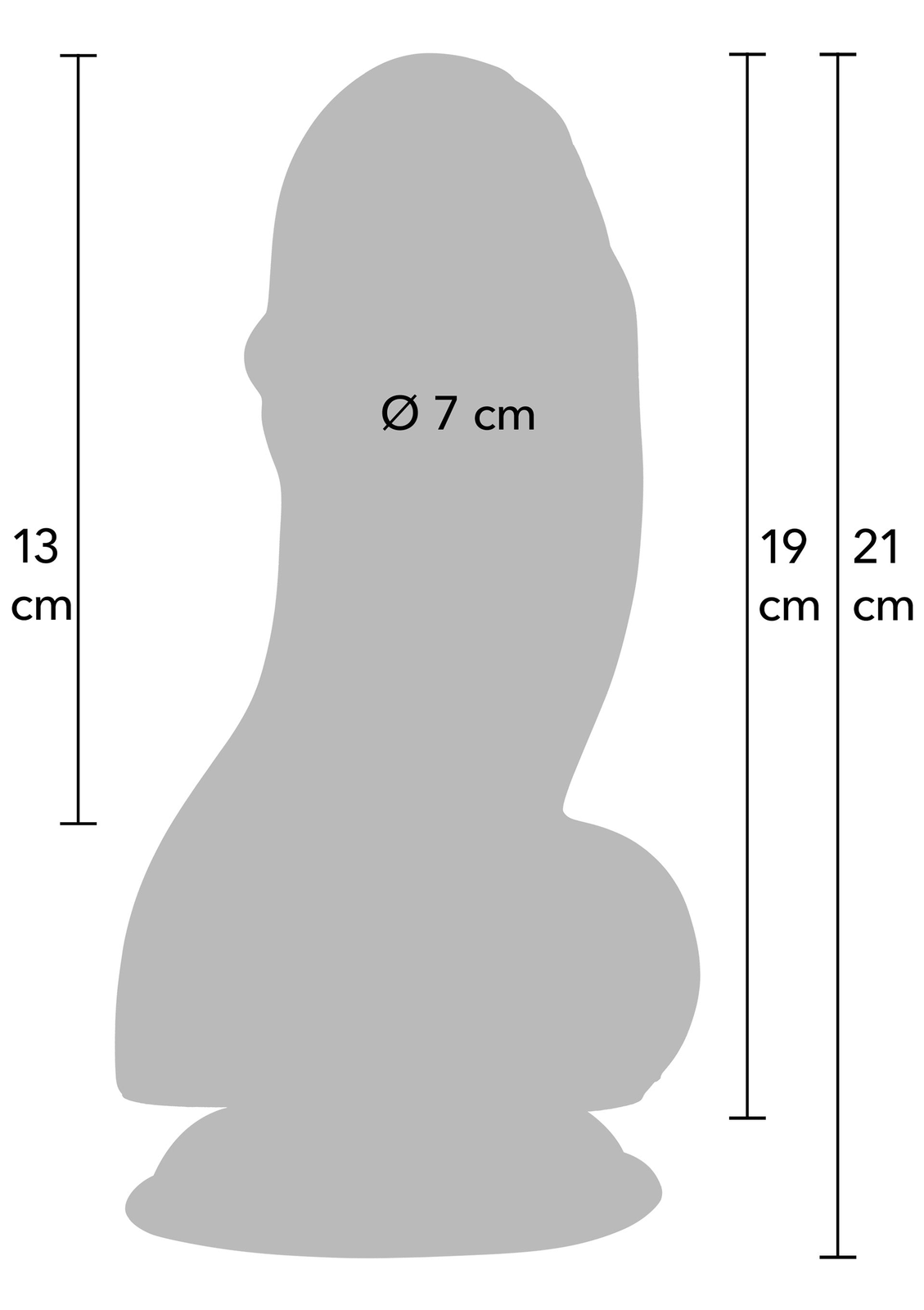 Fat Boys Dildo PVC 19 cm BLACK - 1