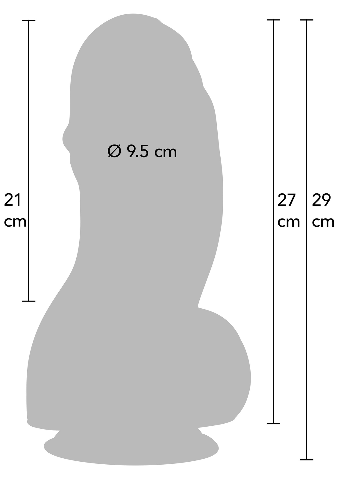 Fat Boys Dildo PVC 27 cm BLACK - 0