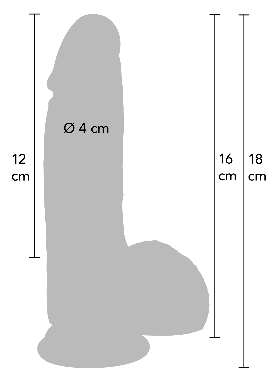 Realistic Dildo Liquid Silicone 16 cm SKIN - 4