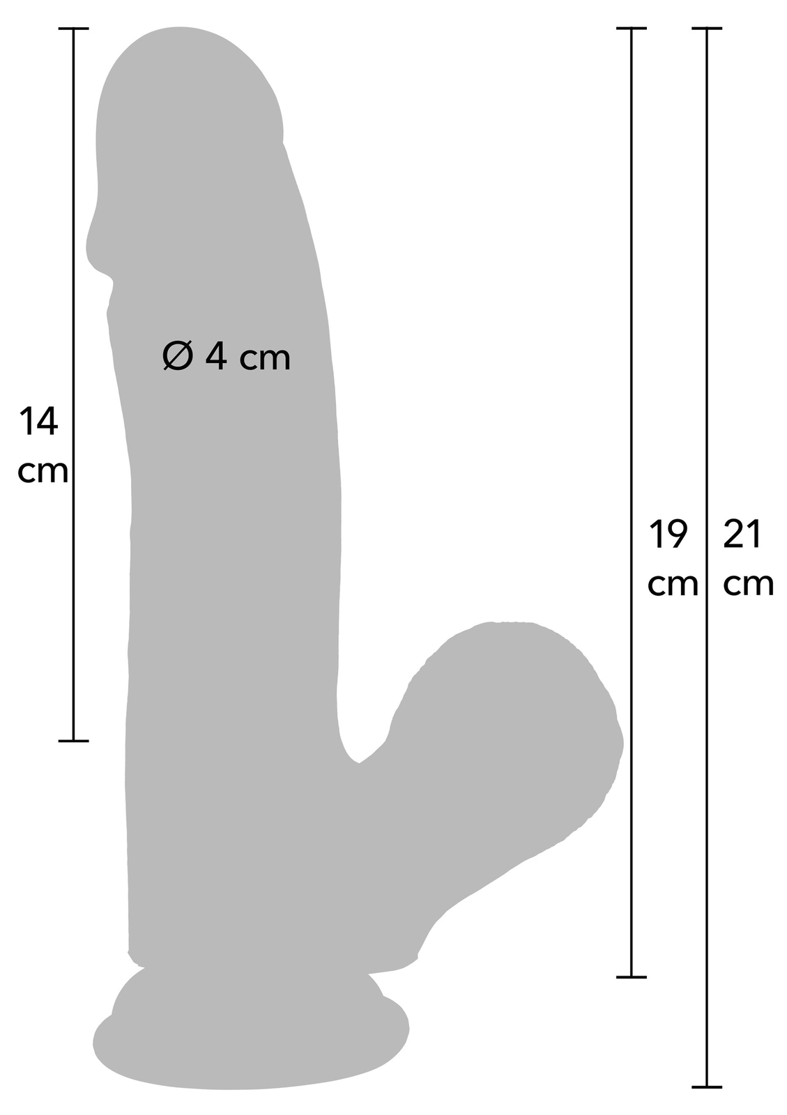 Realistic Dildo Liquid Silicone 19 cm SKIN - 6