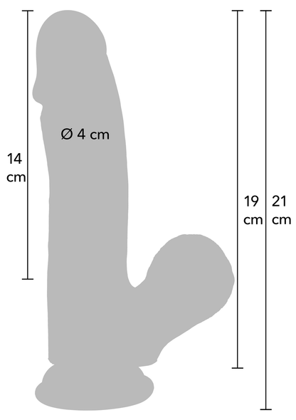 Realistic Dildo Liquid Silicone 19 cm SKIN - 6