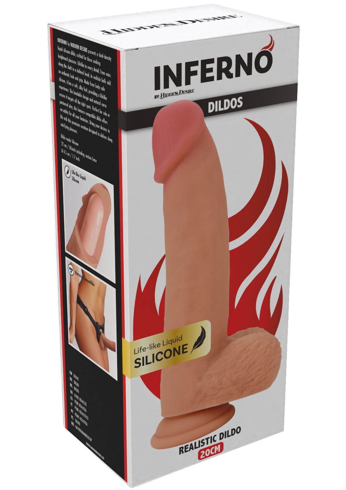 Realistic Dildo Liquid Silicone 20 cm SKIN - 2