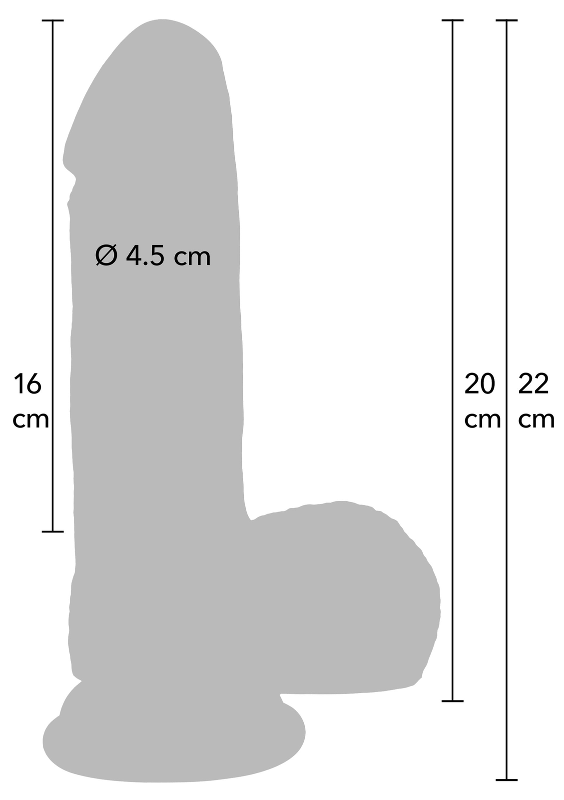 Realistic Dildo Liquid Silicone 20 cm SKIN - 10