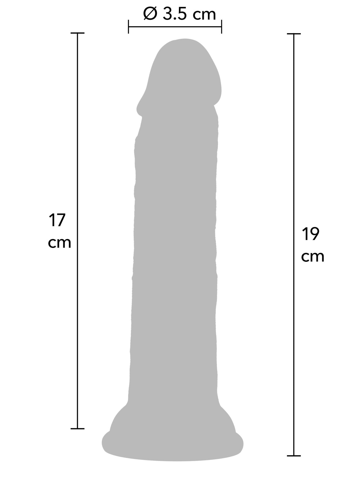 Realistic Dong Liquid Silicone 19 cm SKIN - 1