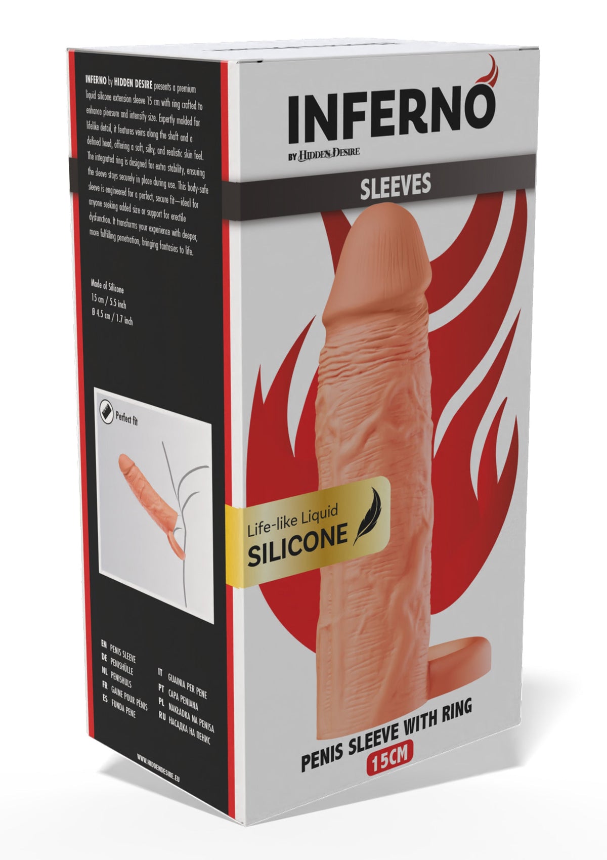 Penis Sleeve Liquid Silicone Ring 15 cm SKIN - 1