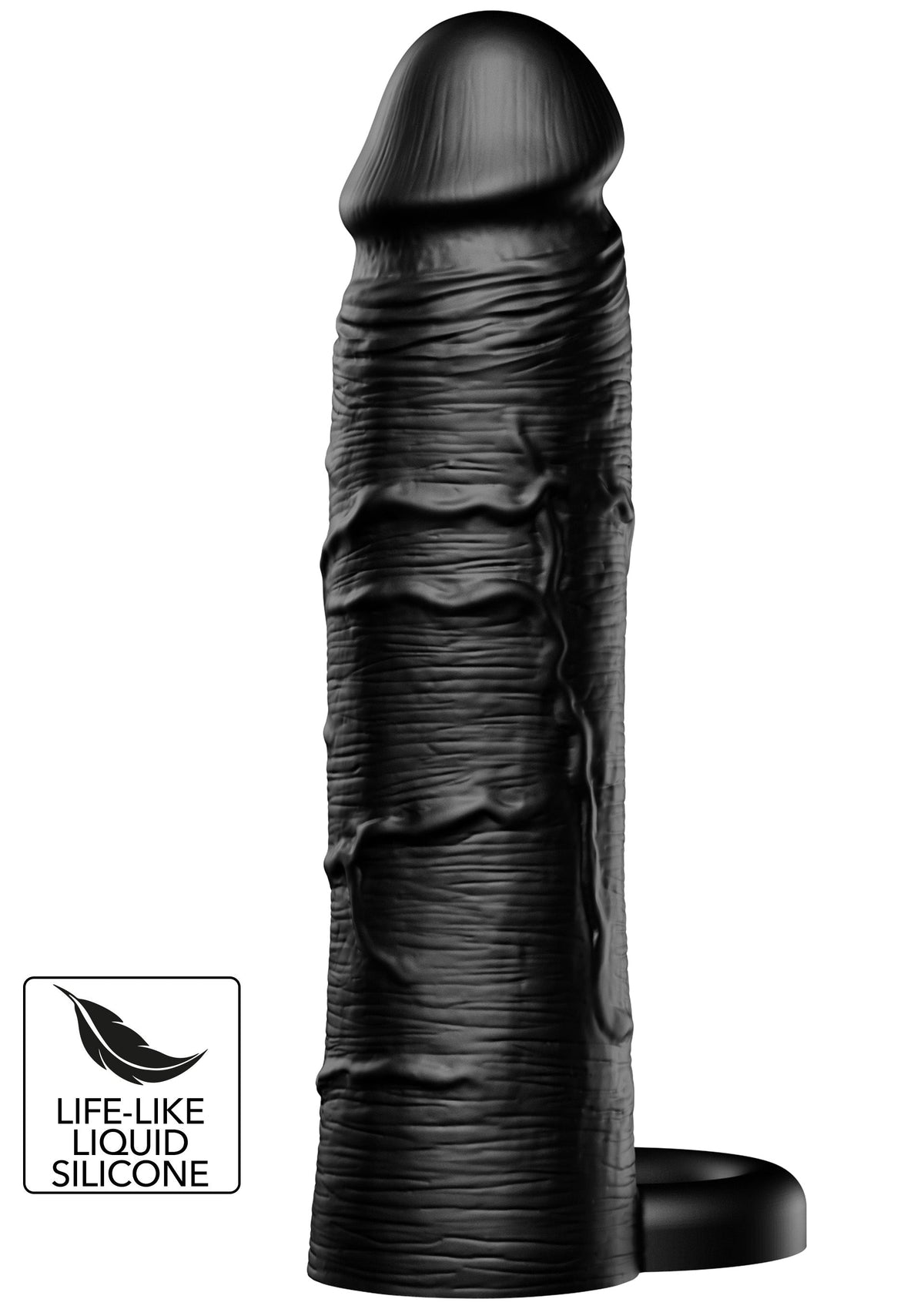 Penis Sleeve Liquid Silicone Ring 18 cm BLACK - 0