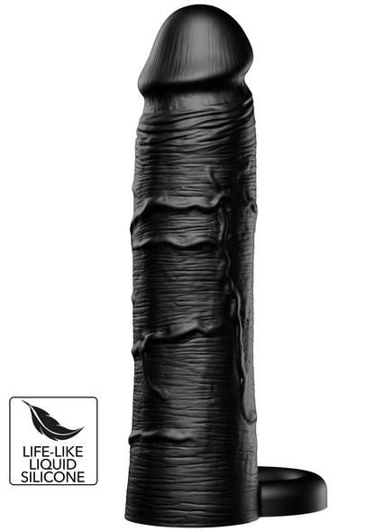 Penis Sleeve Liquid Silicone Ring 18 cm BLACK - 0