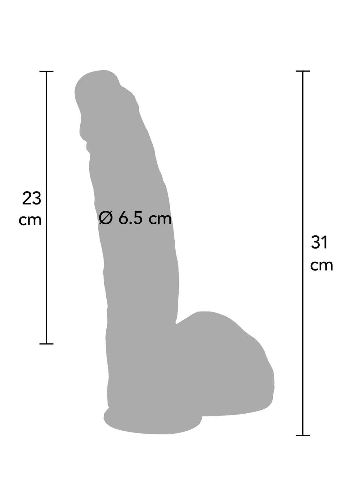 Ultra Realistic Dildo Silicone 29 cm SKIN - 7