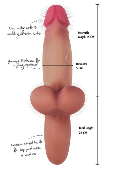 Heavy Hitter Vibrating Dildo Liquid Silicone SKIN - 3