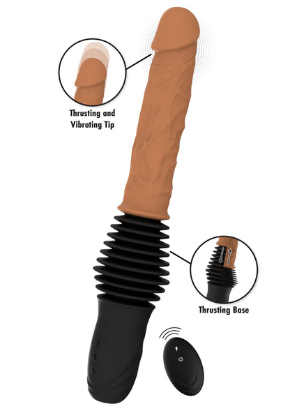 Realistic Double Thrusting Vibrator SKIN - 0
