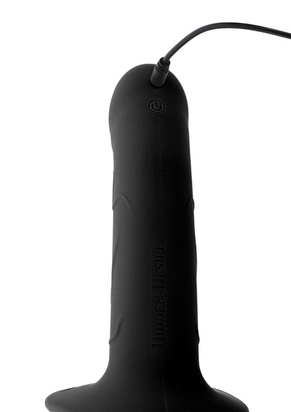 Hollow Penis Strapon Vibrating 18cm BLACK - 6