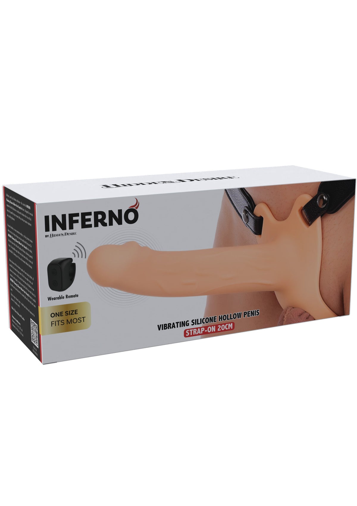 Hollow Penis Strapon Vibrating 20cm SKIN - 1