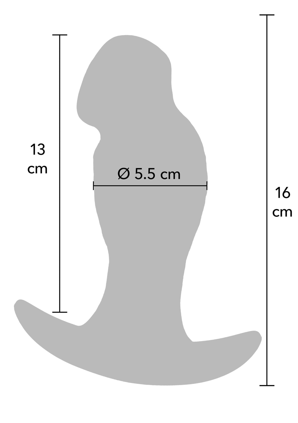 Realistic Buttplug Liquid Silicone 16 cm SKIN - 2