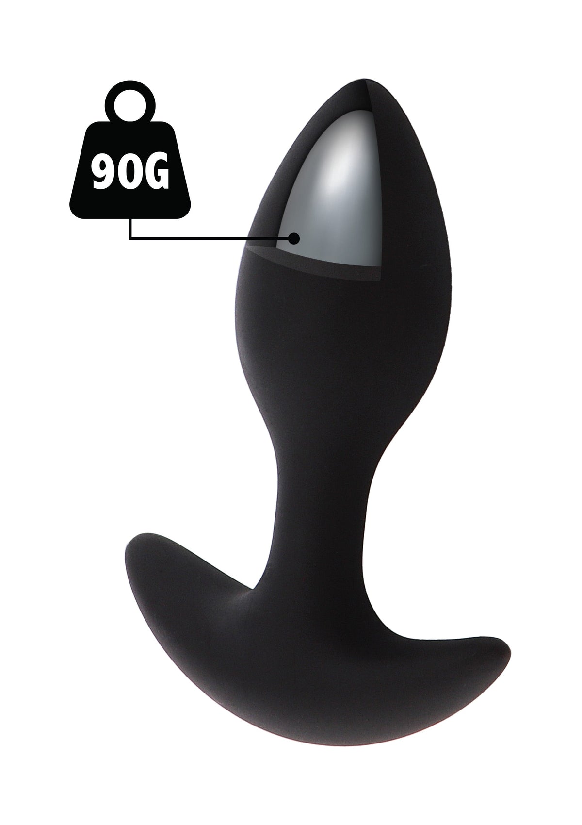 Weighted Anal Plug 90g BLACK - 0
