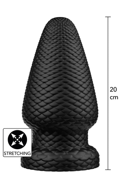 Giant Dragon Butt Plug PVC XL BLACK - 0