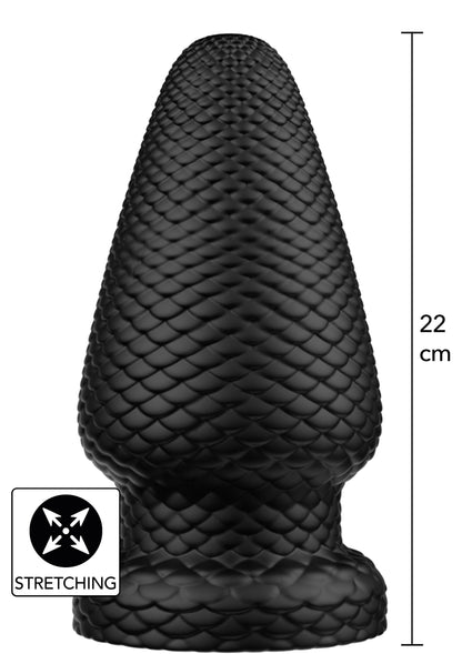 Giant Dragon Butt Plug PVC XXL BLACK - 0