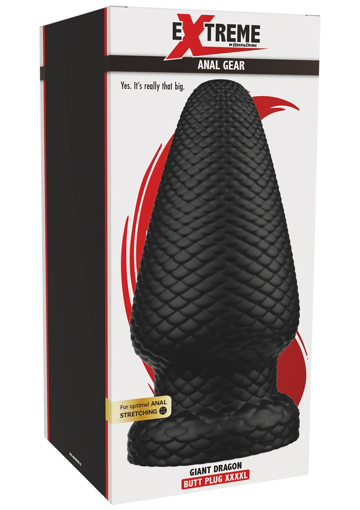 Giant Dragon Butt Plug PVC XXXL BLACK - 1