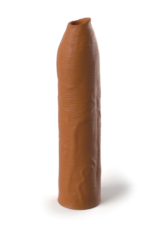 Pipedream Fantasy X-Tensions - Elite Uncut Silicone Penis Enhancer - Brown - Caramel huidskleur