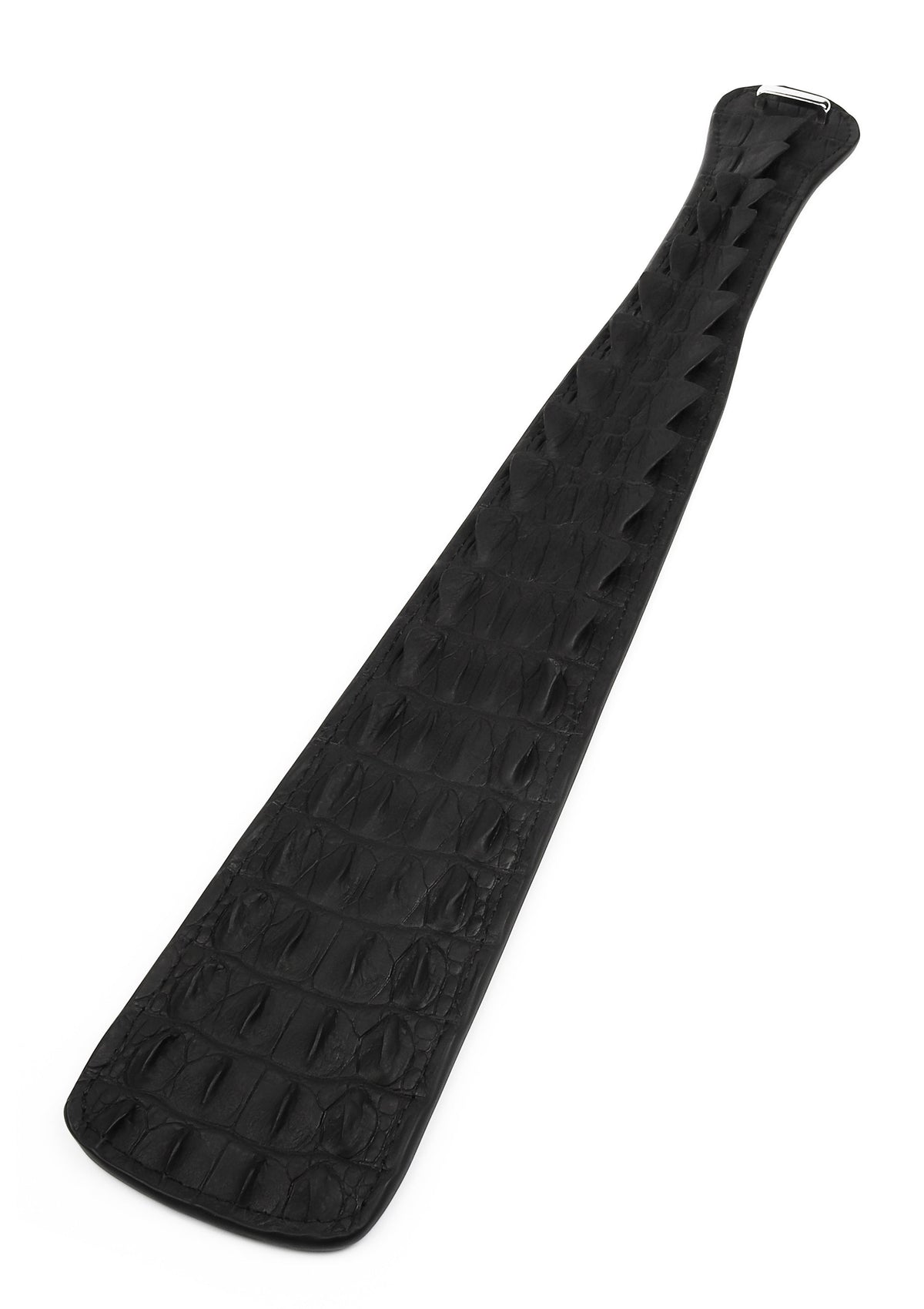 Croc-Embossed Paddle BLACK - 3