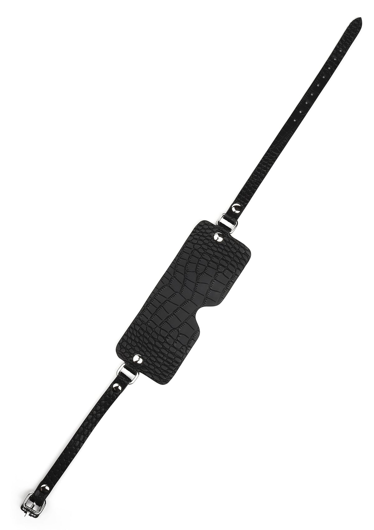 Croc-Embossed Blindfold BLACK - 2