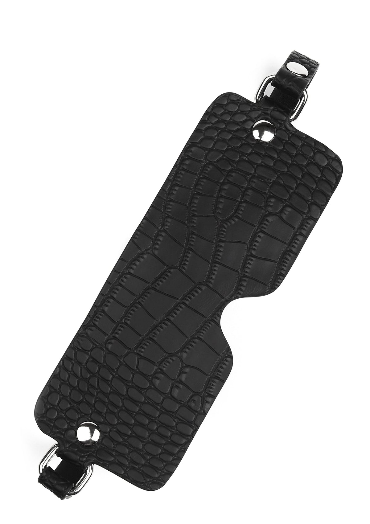 Croc-Embossed Blindfold BLACK - 3