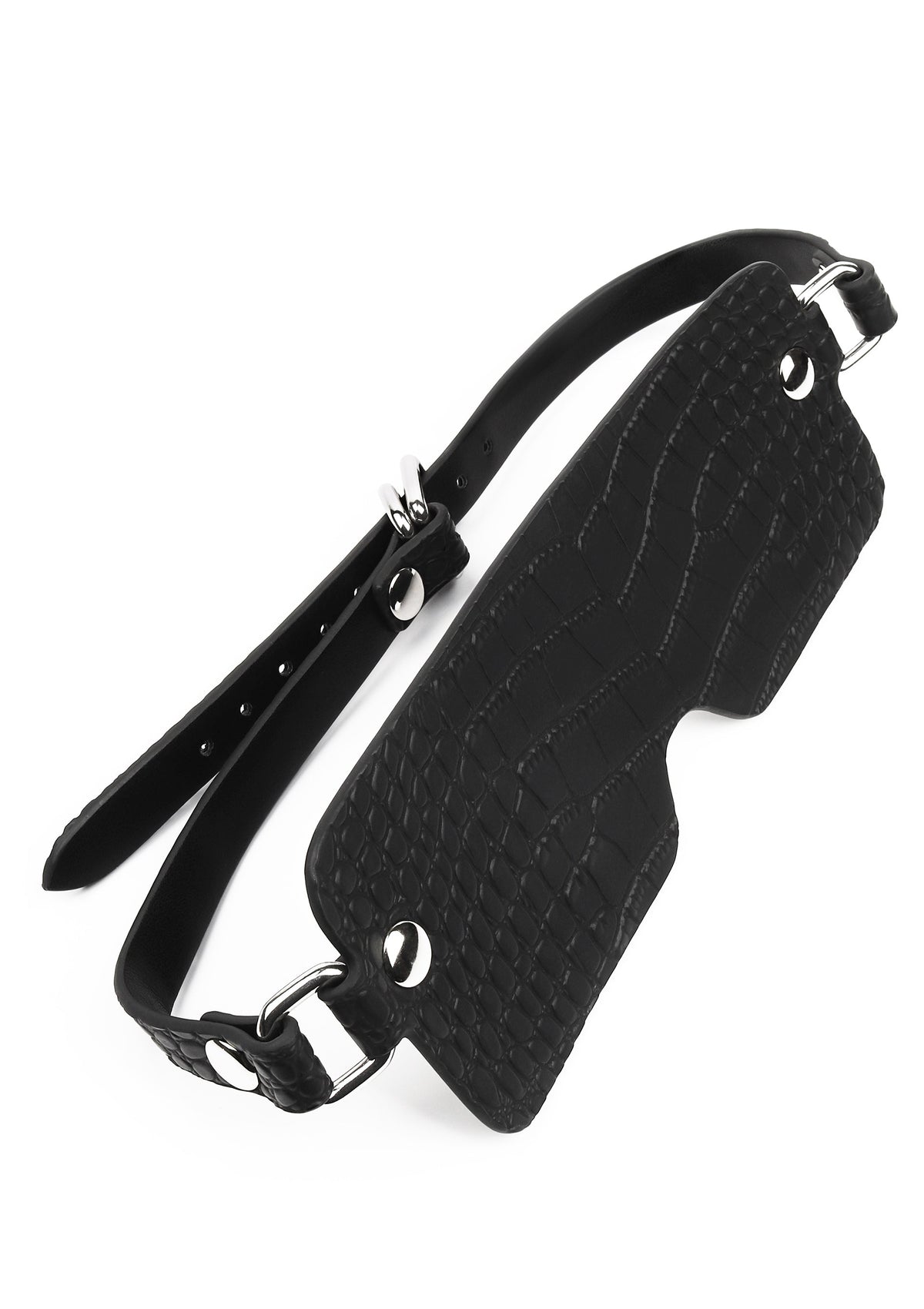 Croc-Embossed Blindfold BLACK - 4