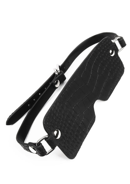 Croc-Embossed Blindfold BLACK - 4