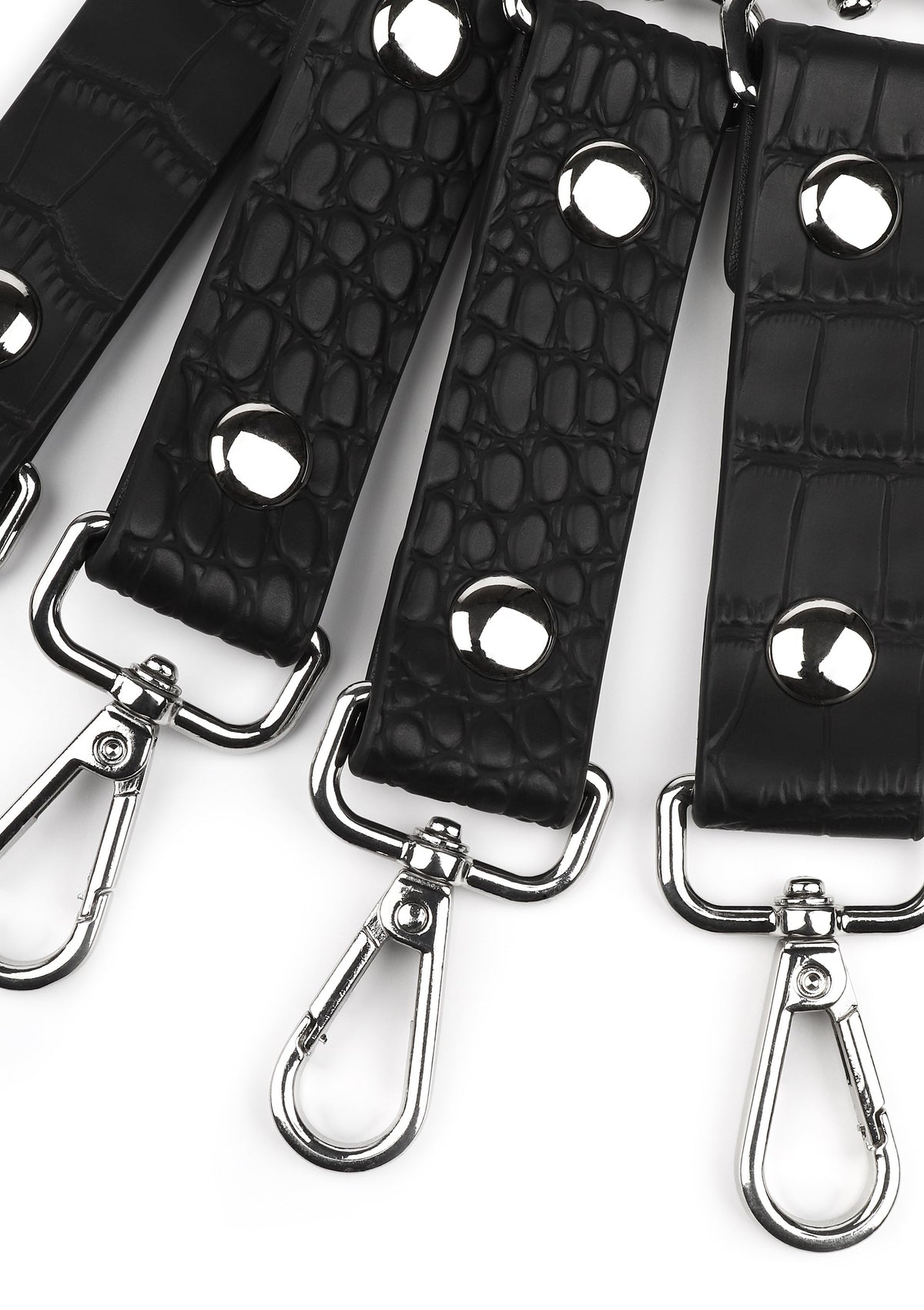 Croc-Embossed Hogtie BLACK - 5