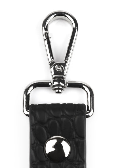 Croc-Embossed Hogtie BLACK - 6