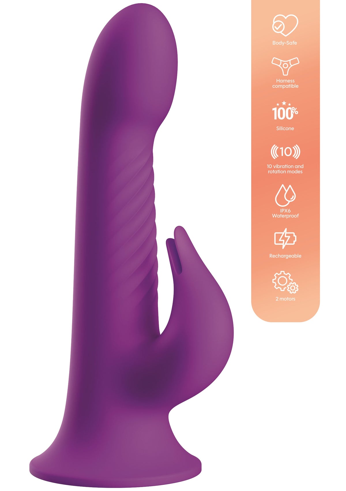 Rotating Flutter Rabbit Vibrator PURPLE - 7